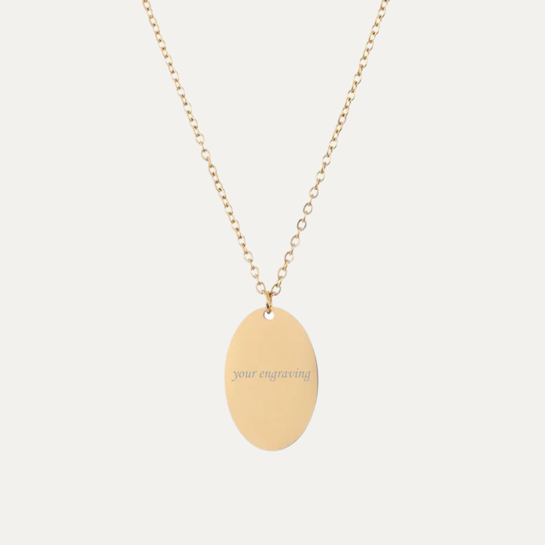 The Oval Engravable necklace