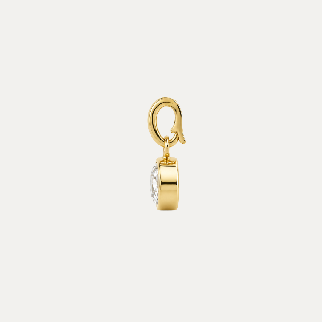 The Oval Diamond Bezel Pendant