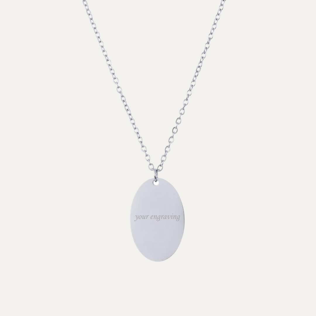 The Oval Engravable necklace