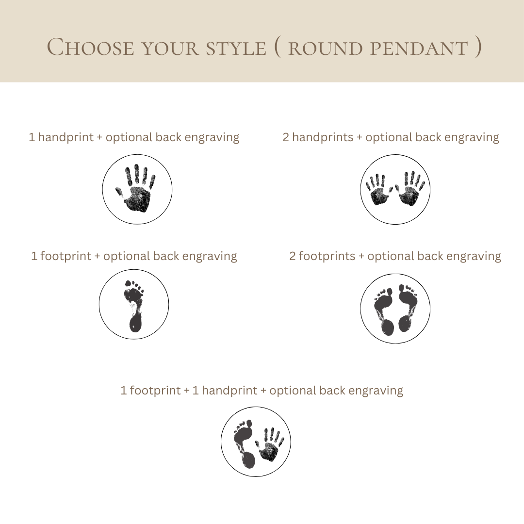 Hand and Footprint Round (Charm only)