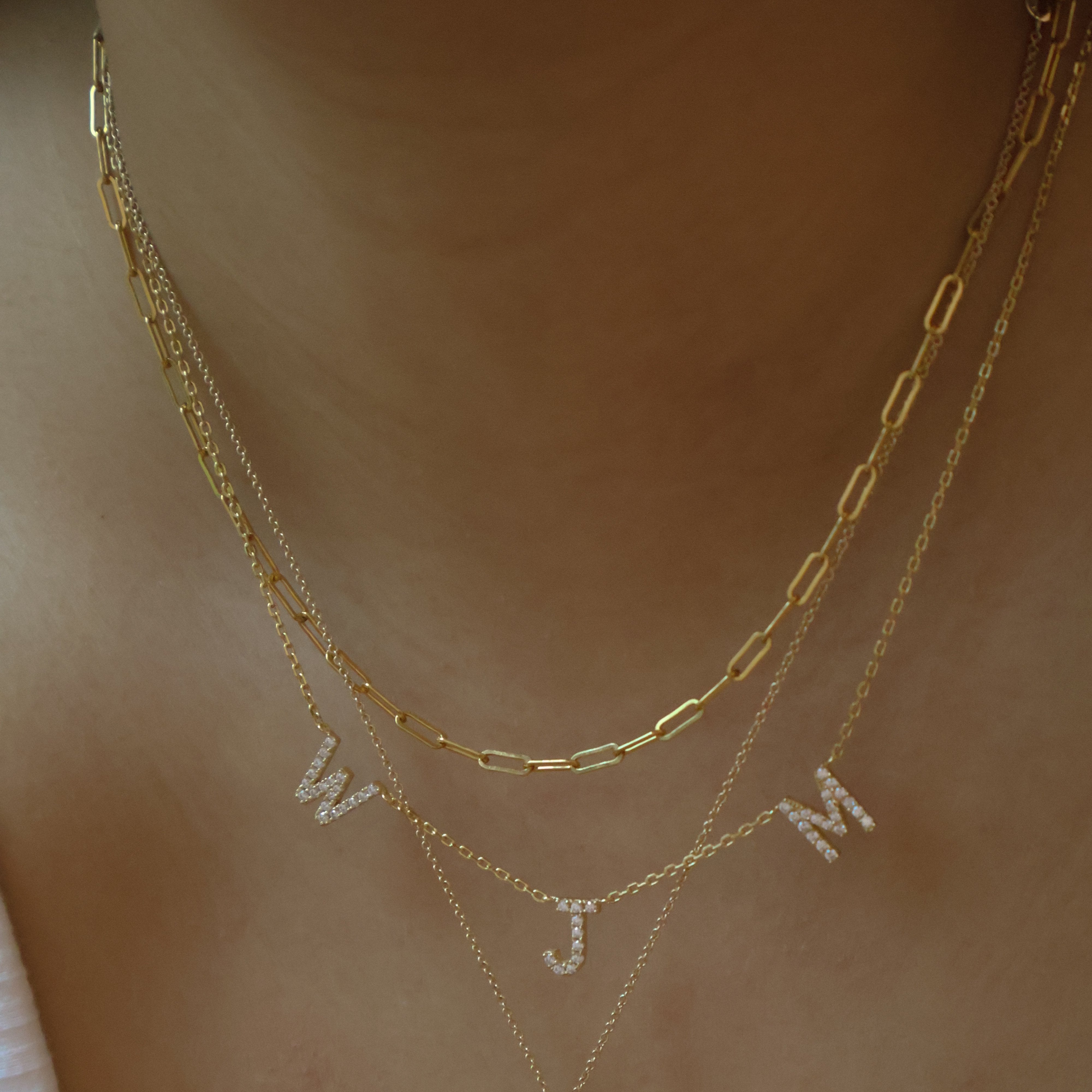 Gold filled paperclip chain