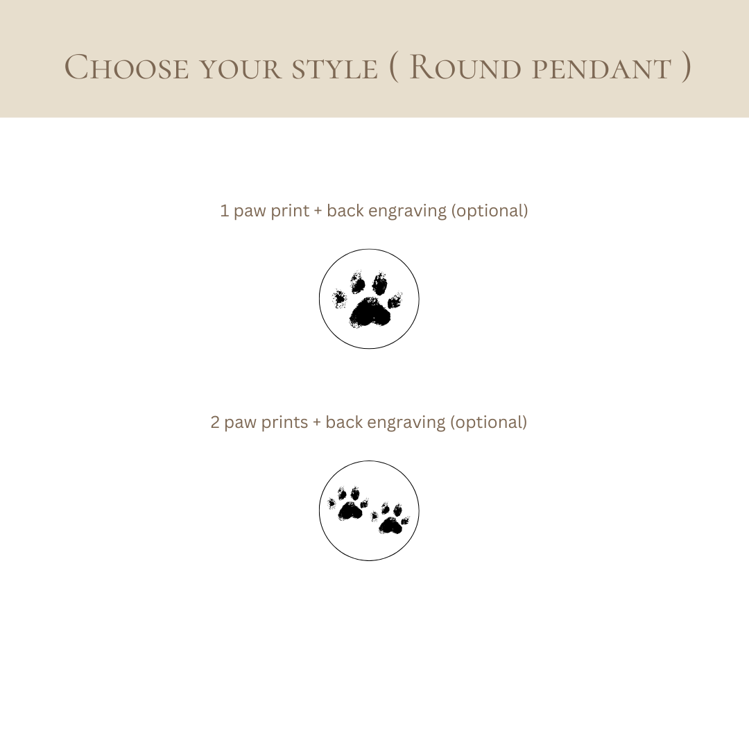 Solid Gold Round Paw print (Charm only)