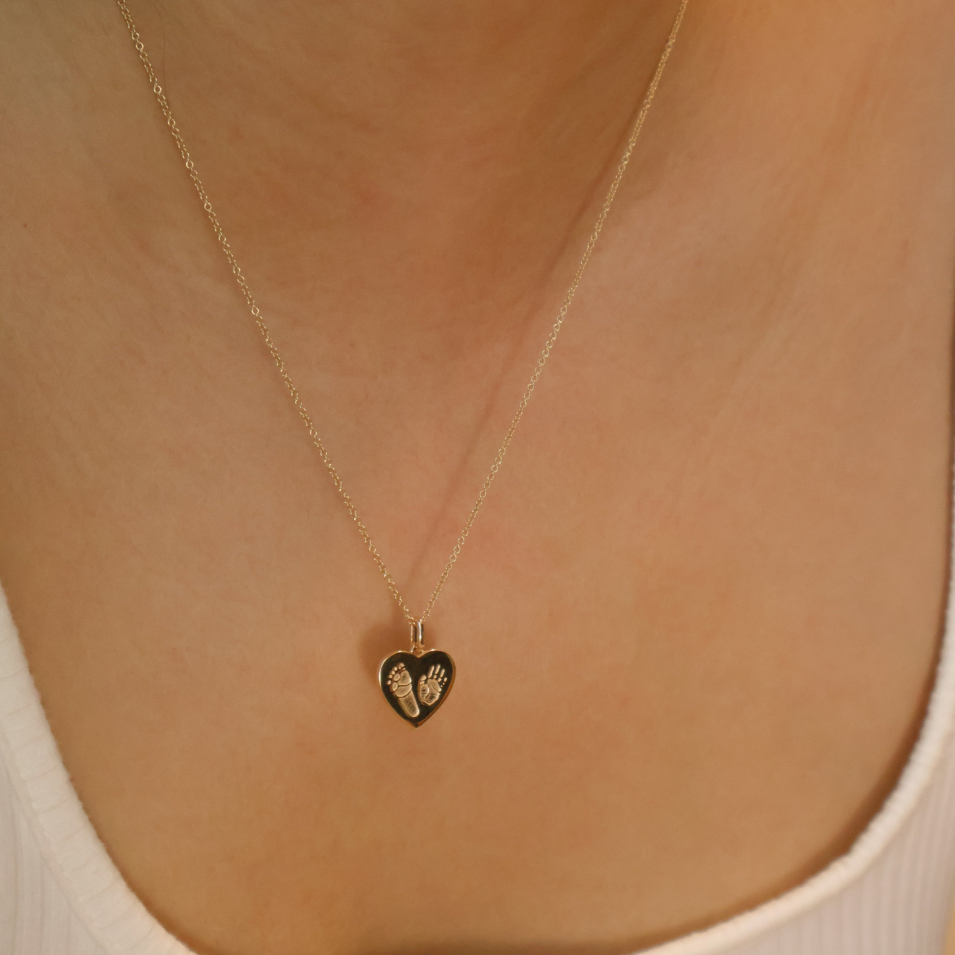 Hand and Footprint Heart (Charm only)