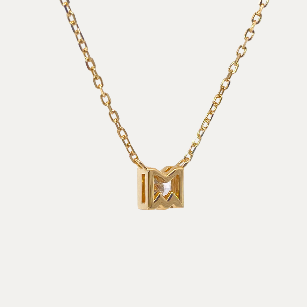 The Bezel Initial Diamond Necklace