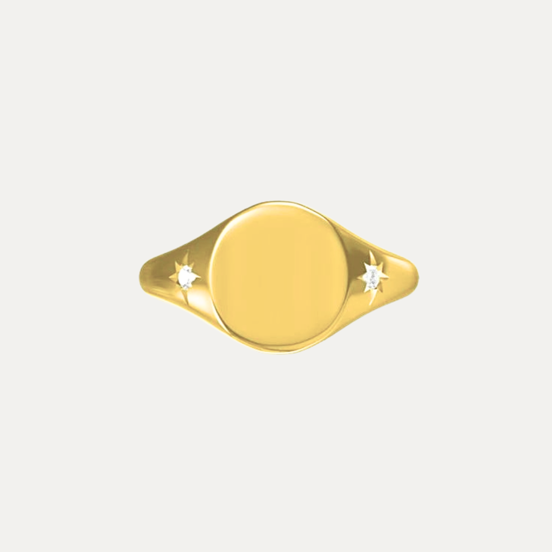 Nova Round Signet Ring