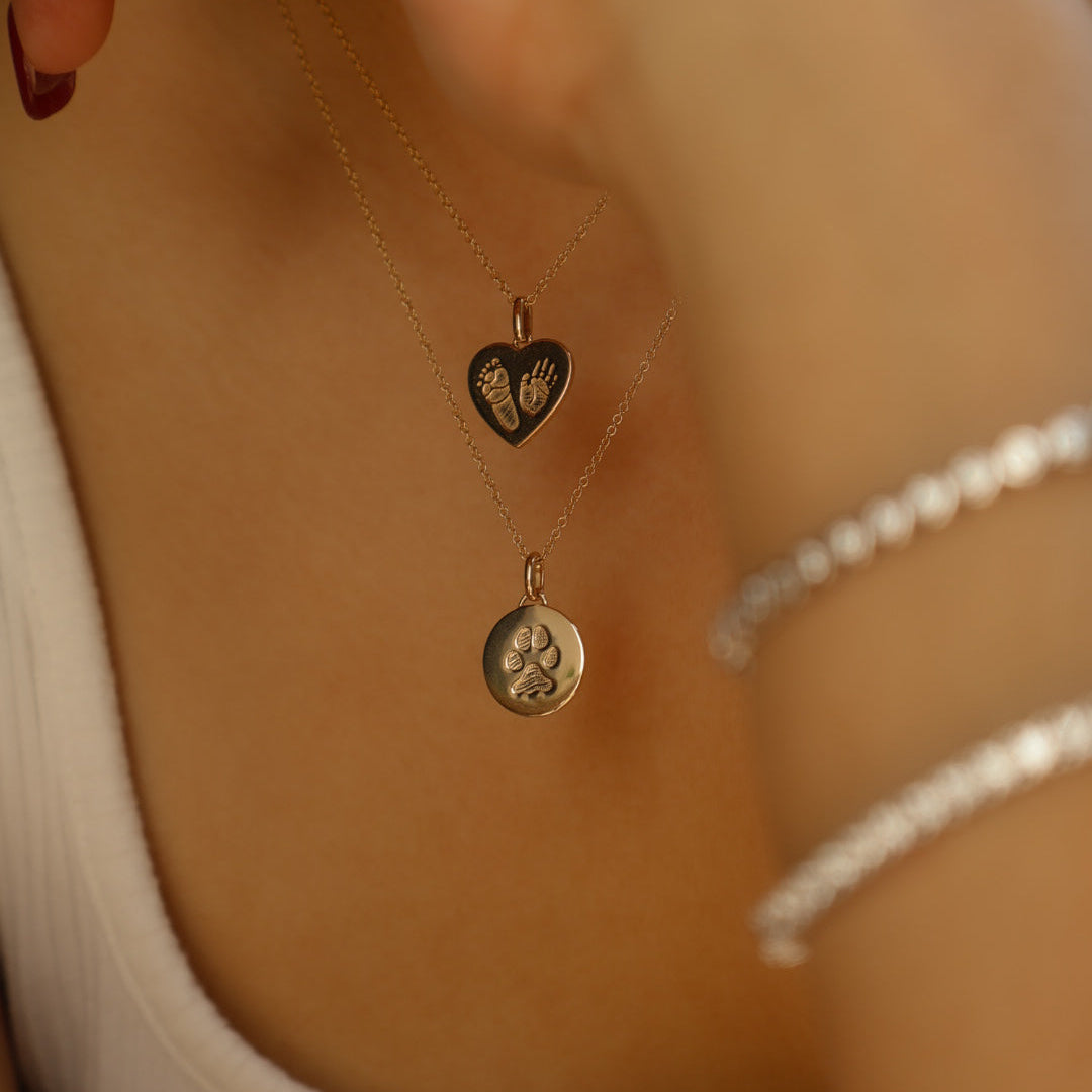 Hand and Footprint Heart (Charm only)