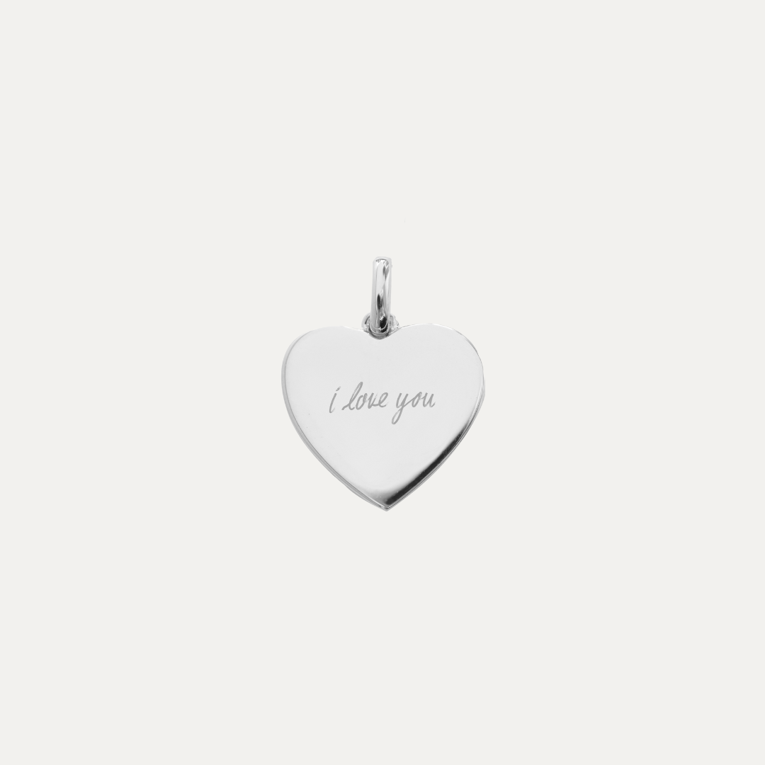 The Heart Handwriting Engraved Pendant