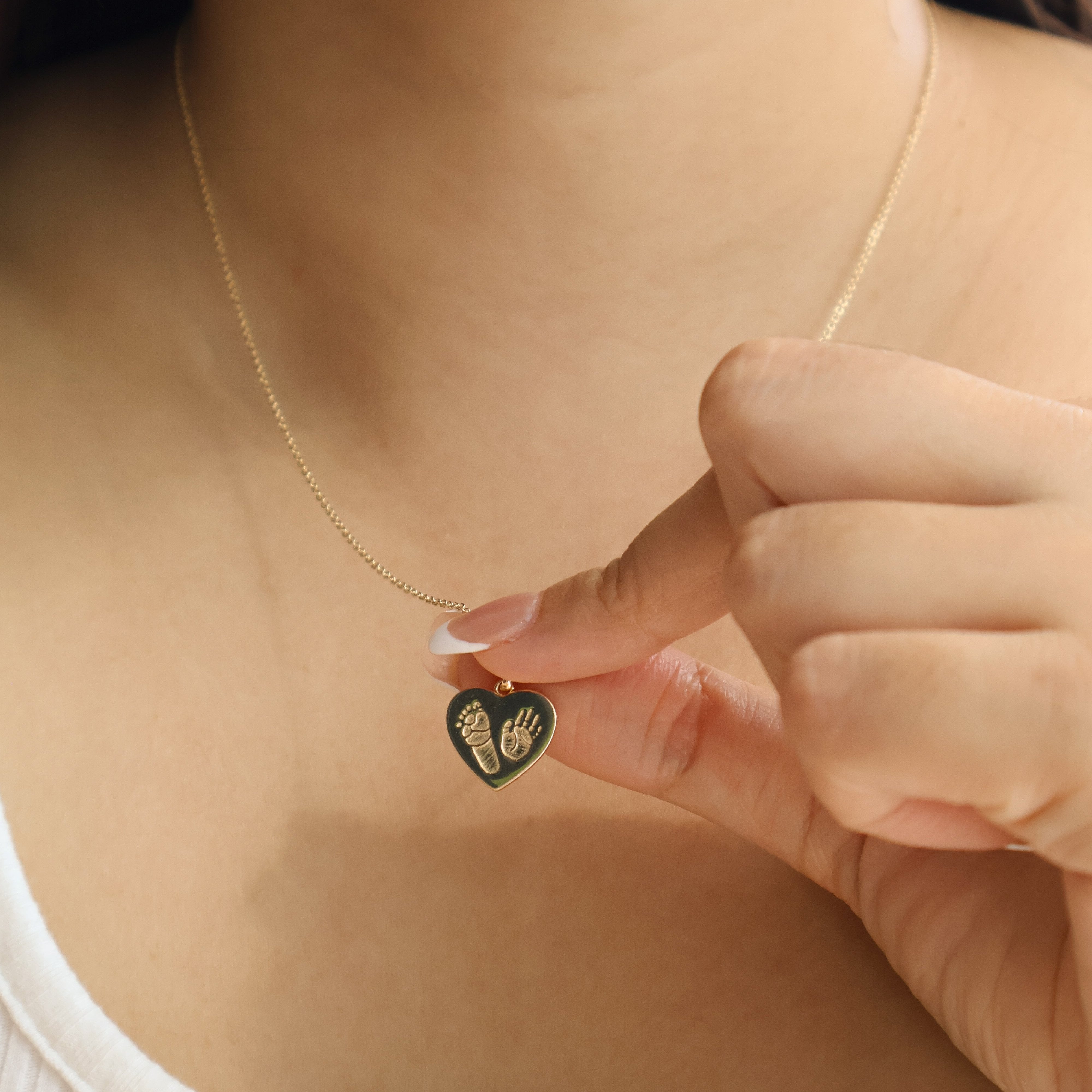 Hand and Footprint Heart (Charm only)