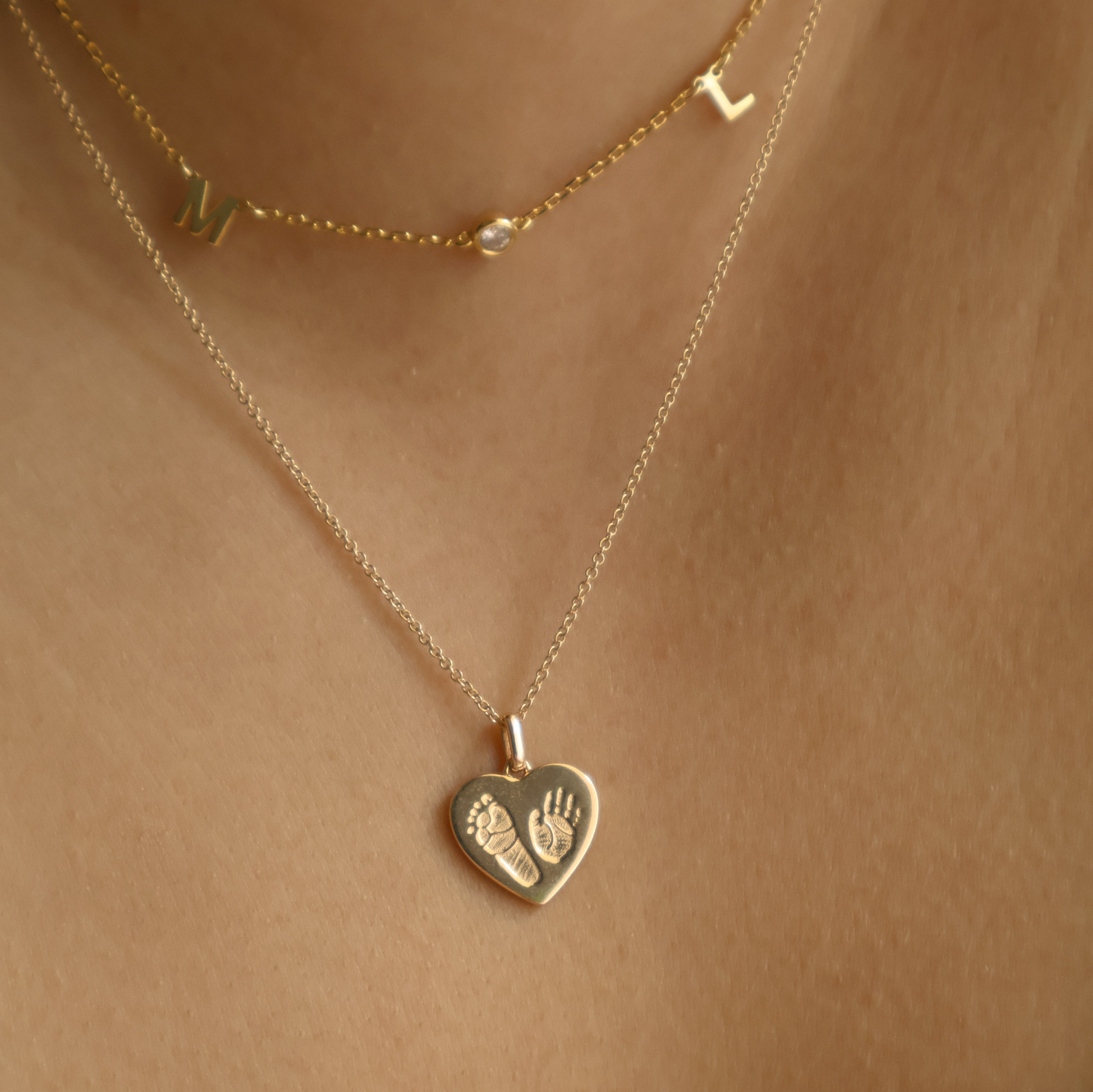 Hand and Footprint Heart (Charm only)