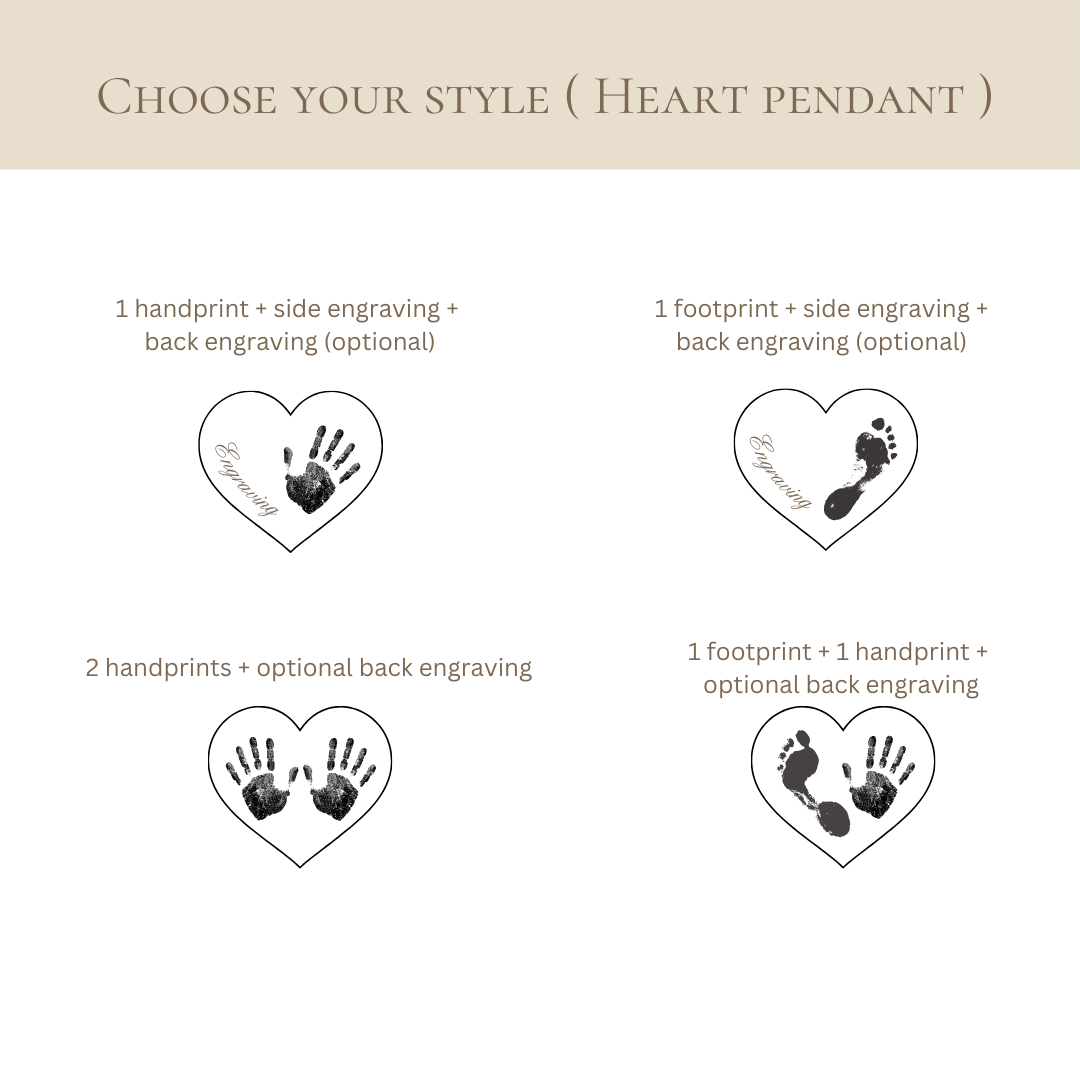 Hand and Footprint Heart (Charm only)