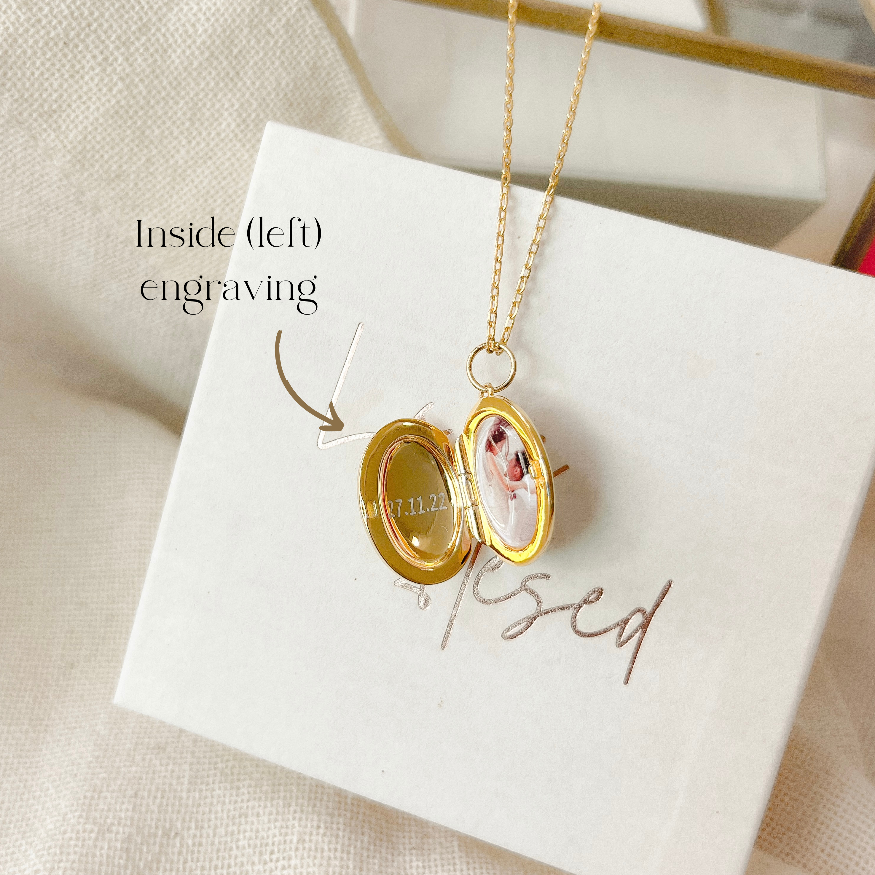 engravable picture locket