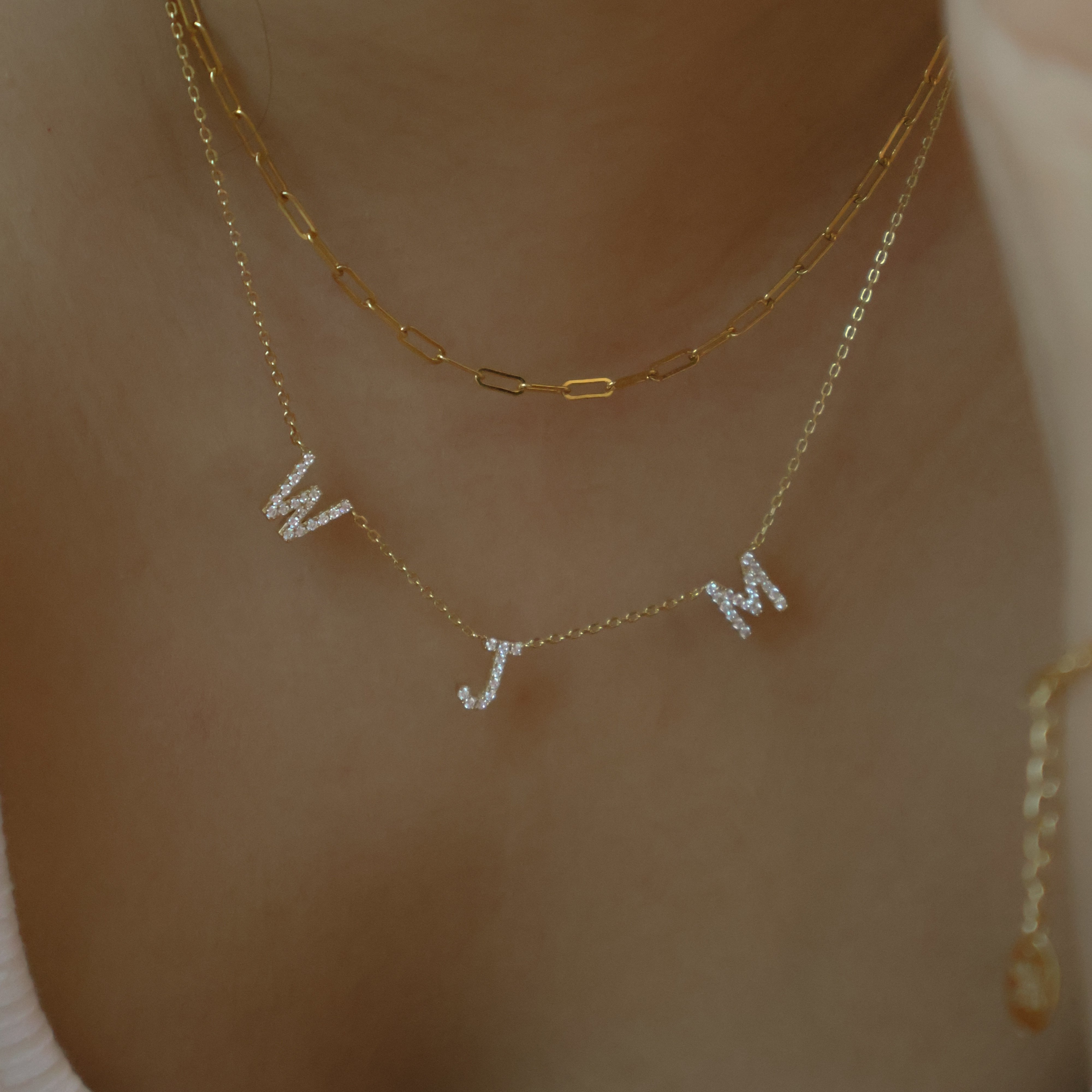 Pavé Initial Necklace