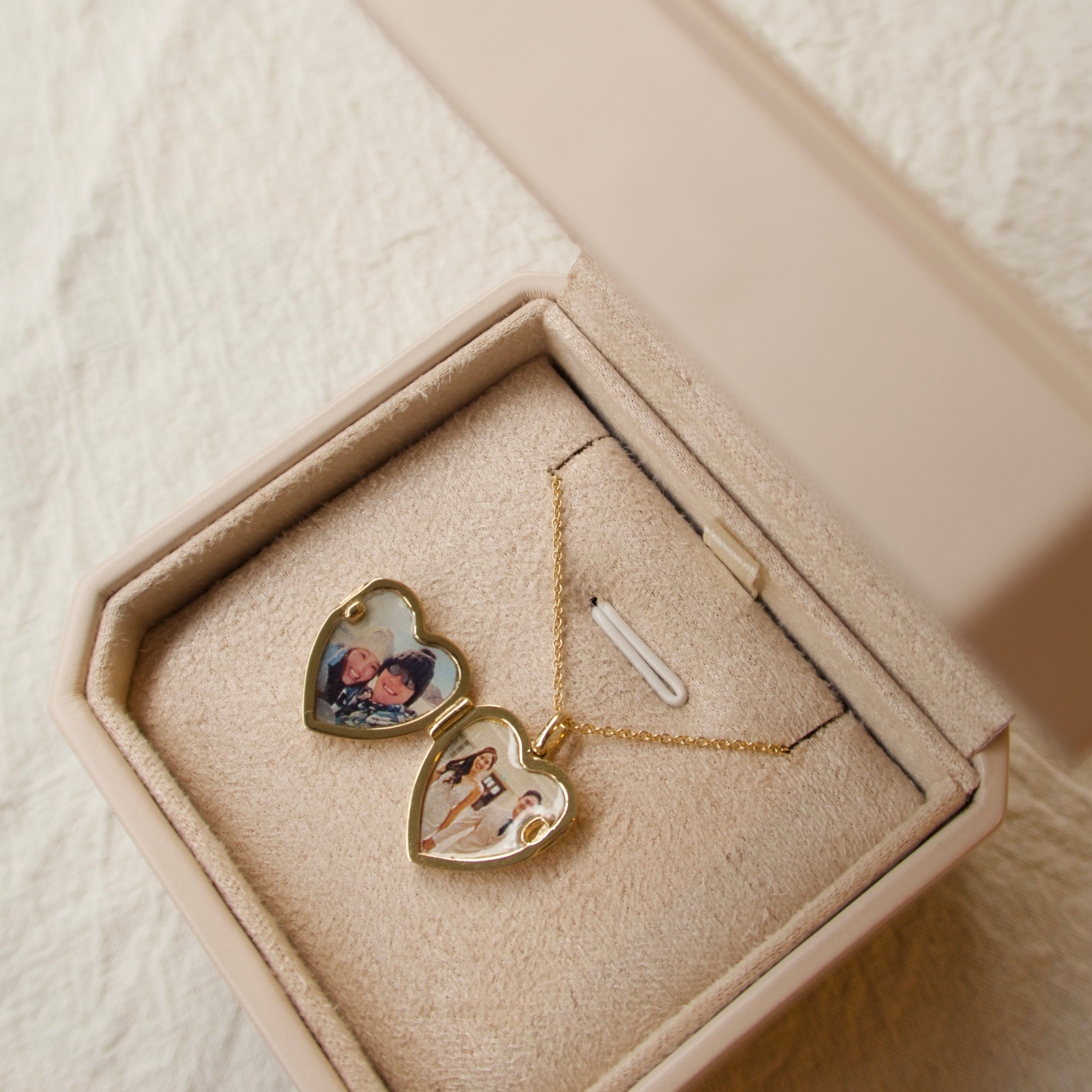 Solid gold heart locket