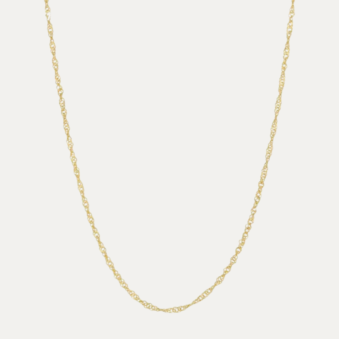 Gold filled Singapore chain necklace