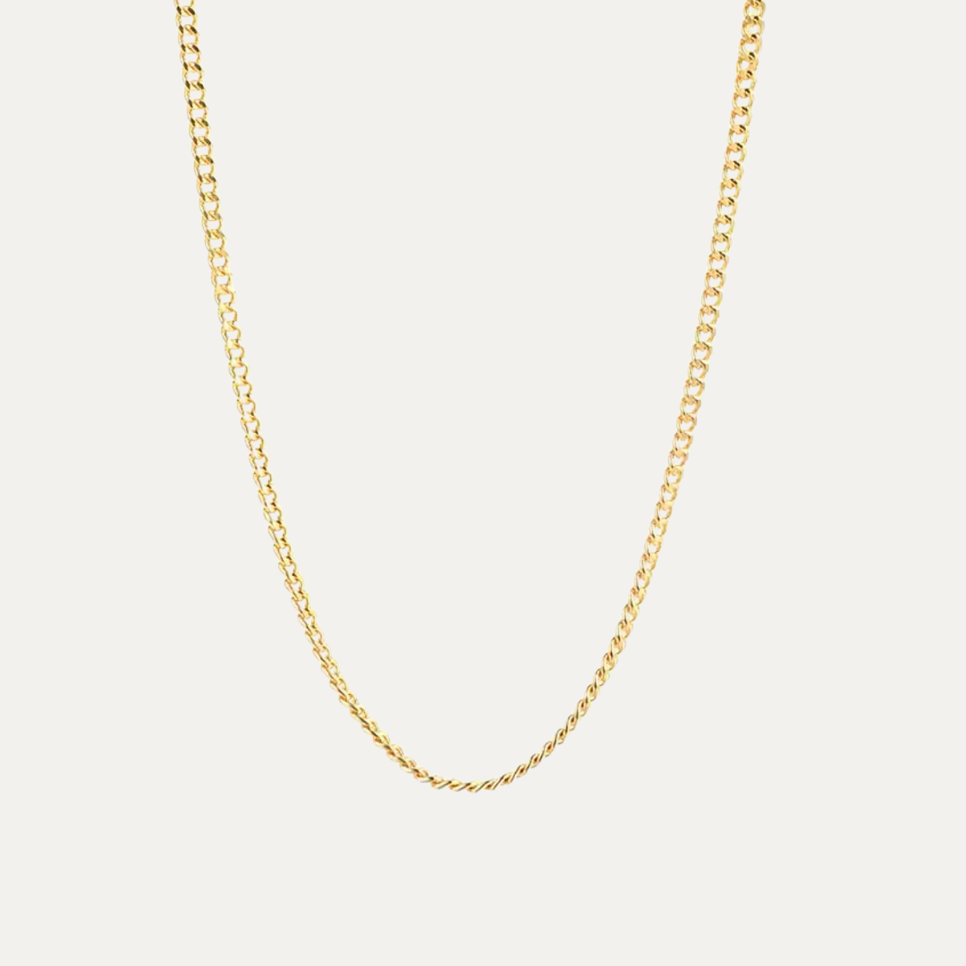 Gold filled Curb chain necklace