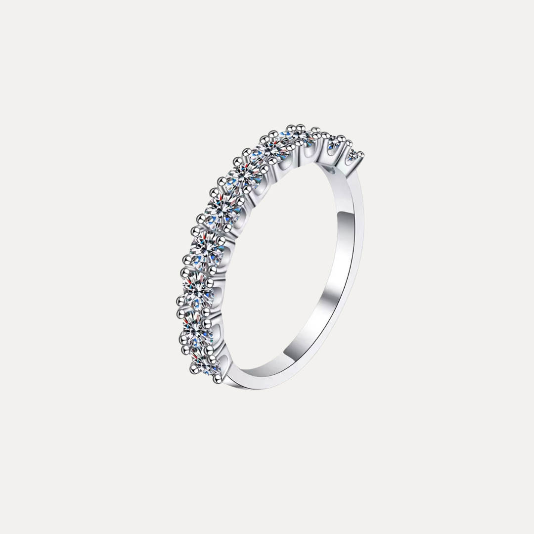 Moissanite Half Eternity ring (3mm)