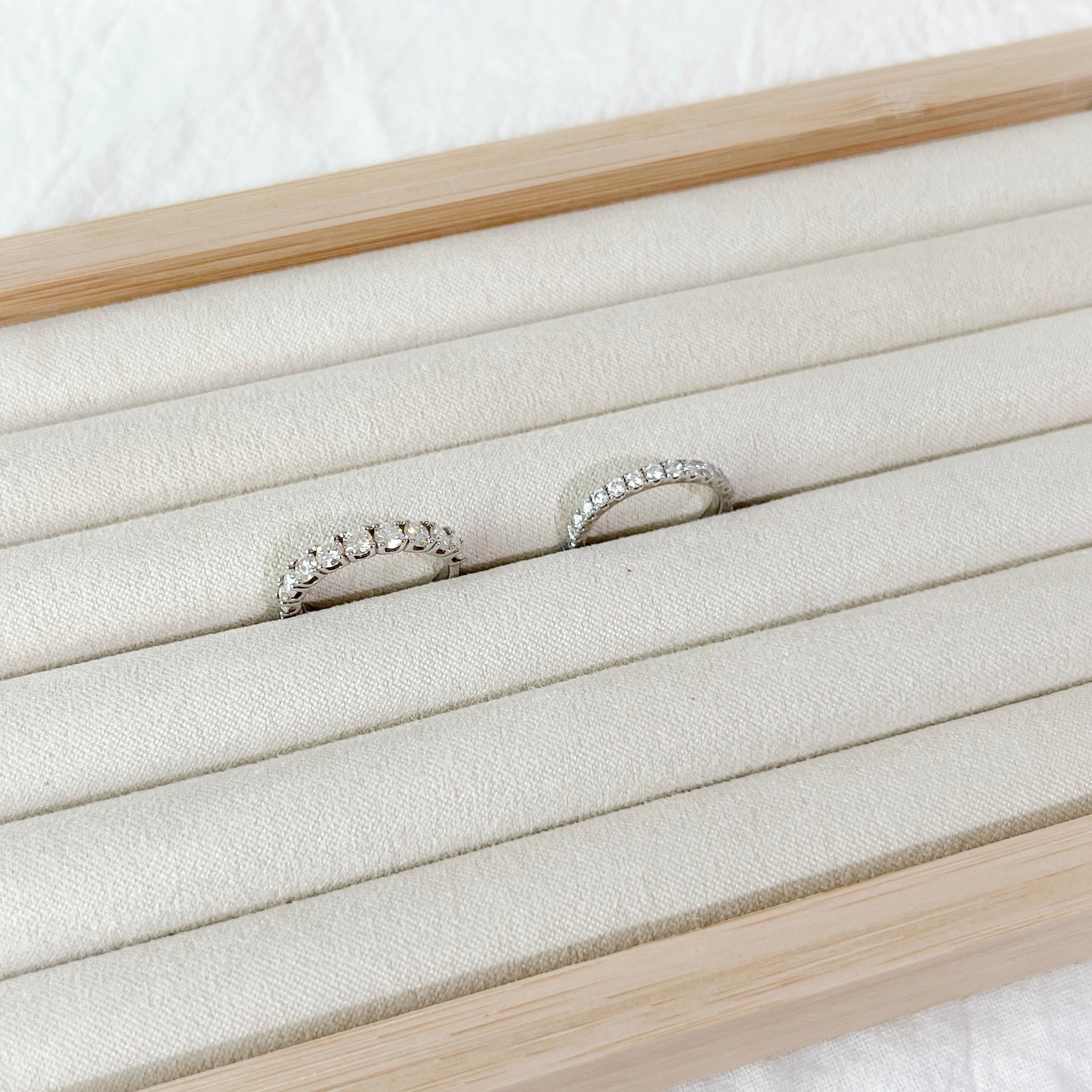 Moissanite Half Eternity ring (3mm)