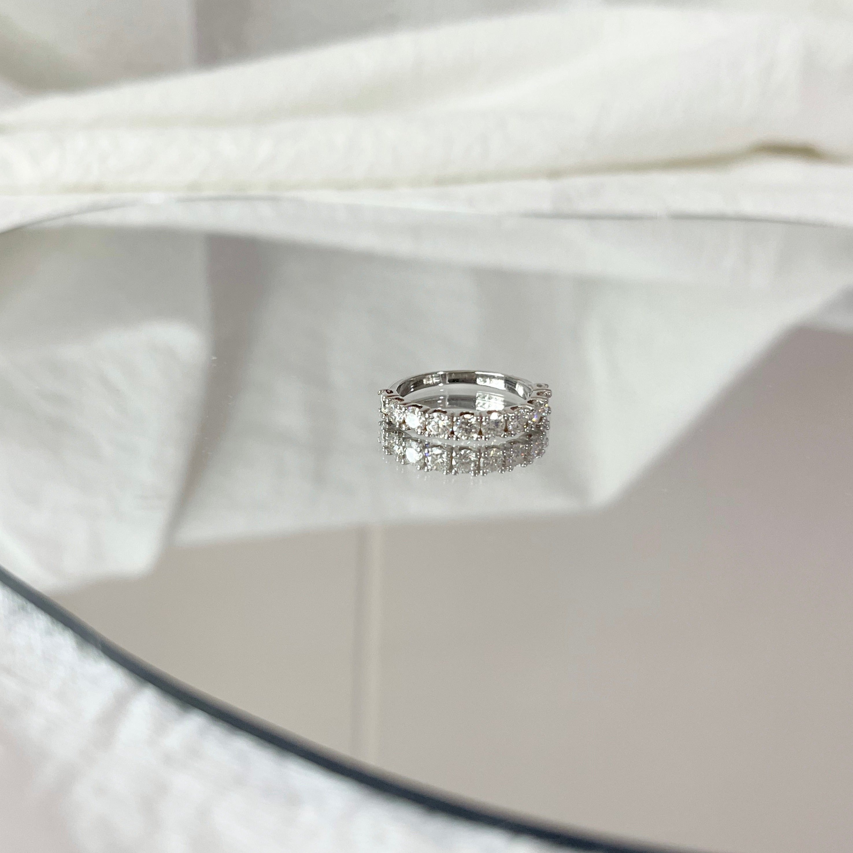 Moissanite Half Eternity ring (3mm)