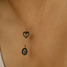 Load image into Gallery viewer, Paw print Heart Necklace
