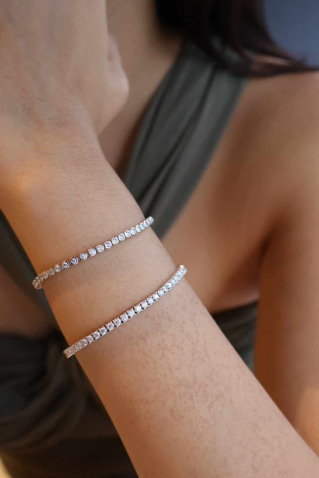 Full Moissanite Bezel Tennis Bracelet [2mm]