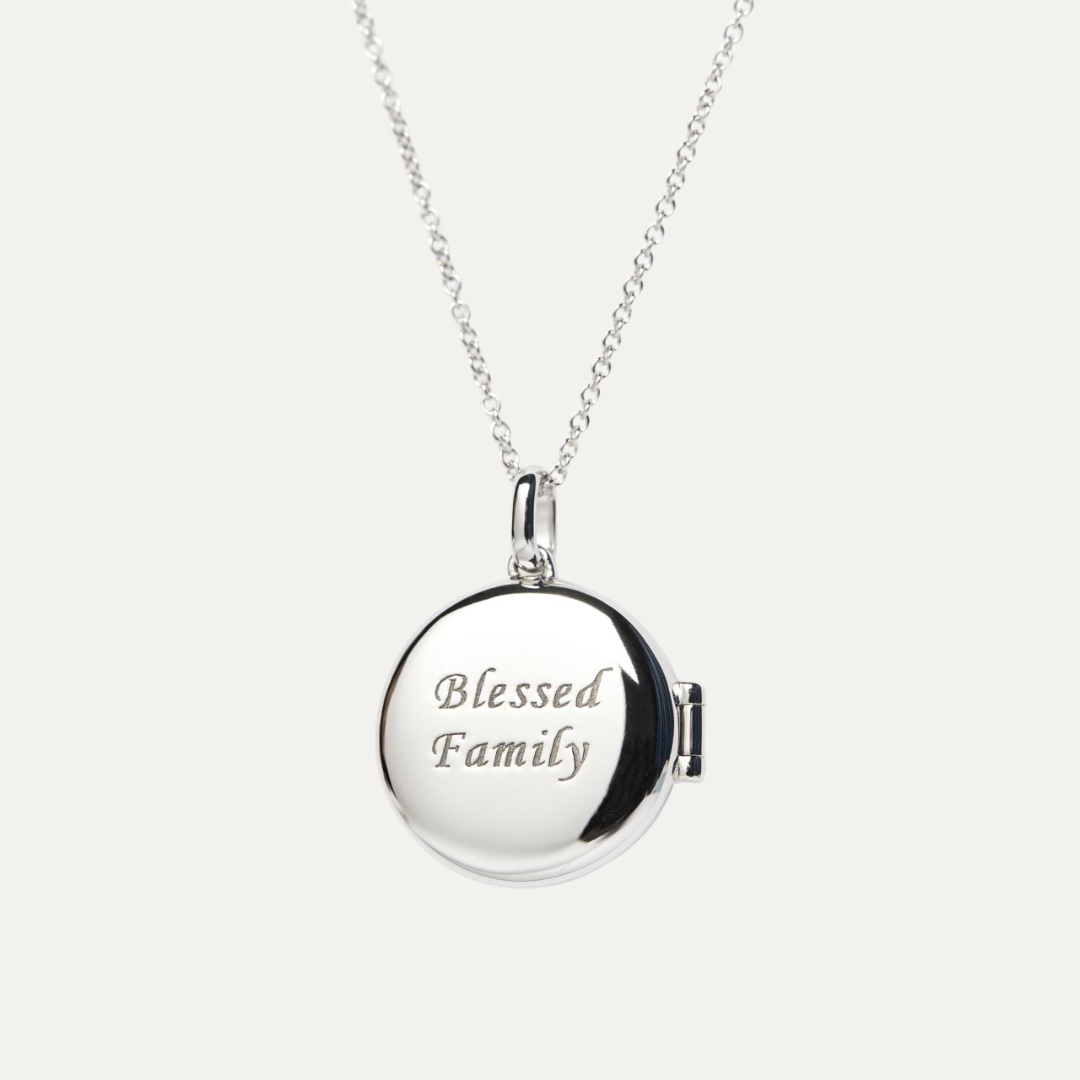 Solid Gold Round Locket - [1 photo + engraving]