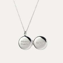 Load image into Gallery viewer, The Rowan Round Locket [2 photo + engraving]
