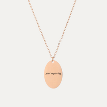 Load image into Gallery viewer, The Oval Engravable necklace
