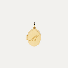 Load image into Gallery viewer, Solid Gold Oval Locket - Charm only [1 photo + engraving]
