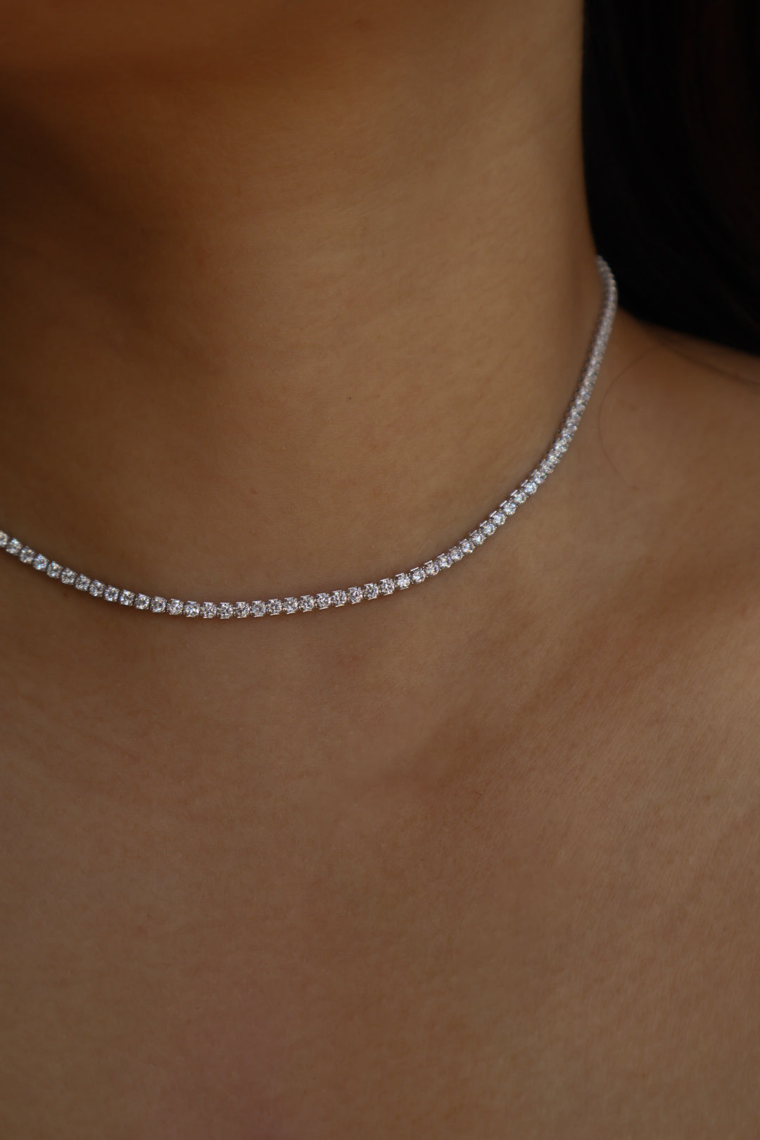 Full Moissanite Tennis Necklace [2mm]
