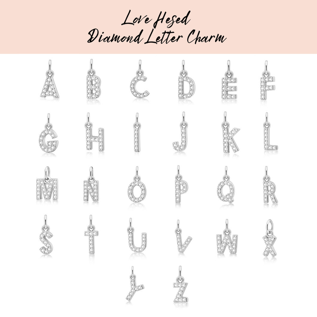 Add-on Diamond Letter Charm