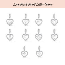 Load image into Gallery viewer, Heart Letter Charm
