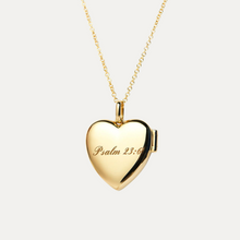 Load image into Gallery viewer, Solid Gold Heart Locket  [1 photo + engraving]

