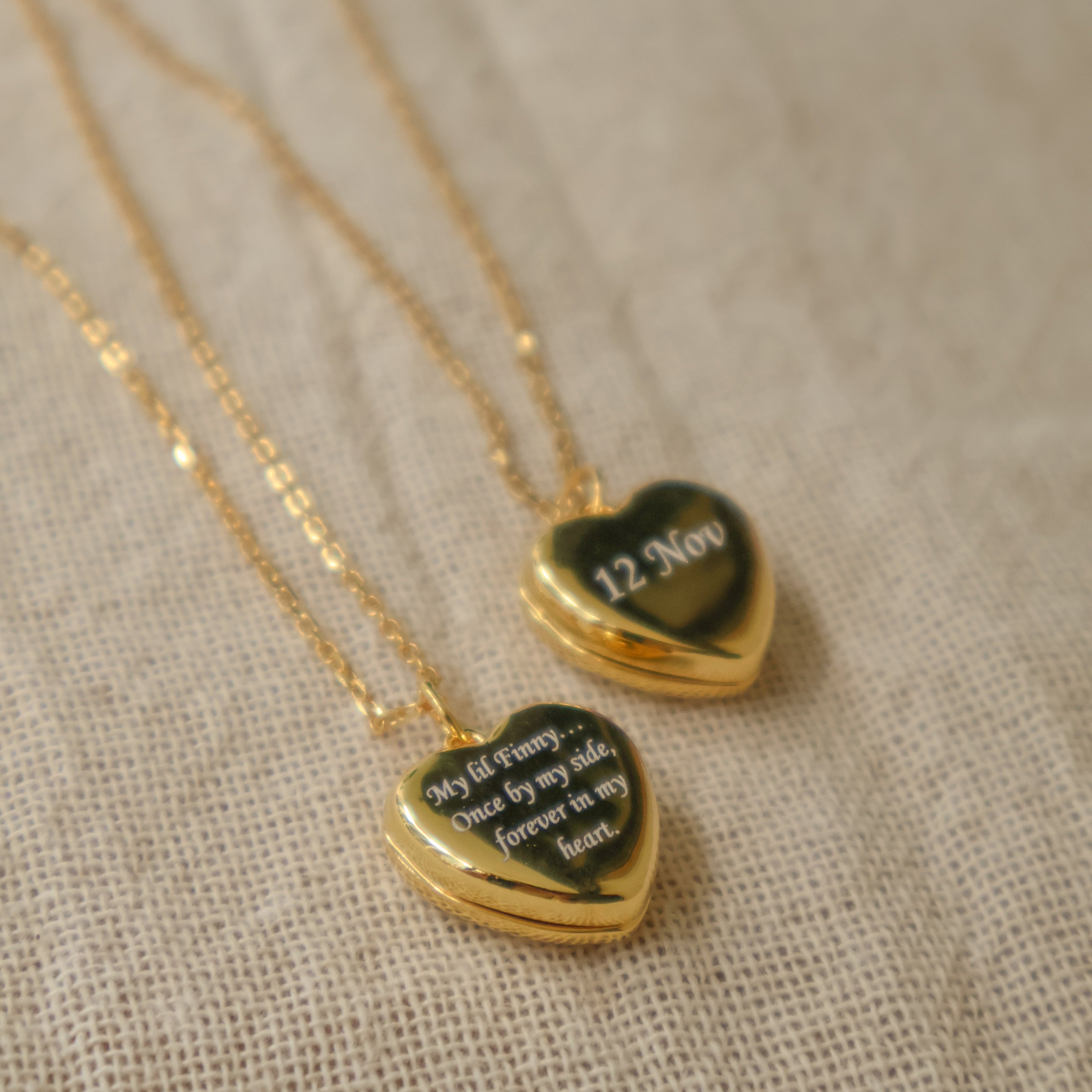 Heart Locket [2 photos + engraving]