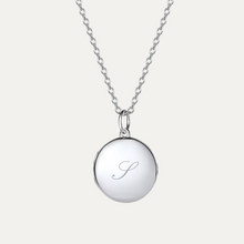 Load image into Gallery viewer, Script Initial Locket [2 photos + engraving]
