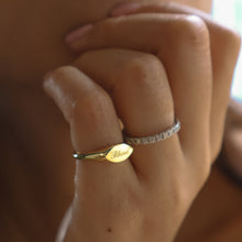 Load image into Gallery viewer, Solid Gold Solace Wave Signet Ring
