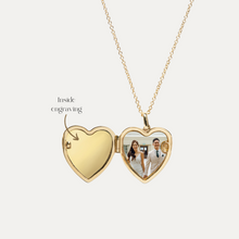 Load image into Gallery viewer, Solid Gold Heart Locket  [1 photo + engraving]
