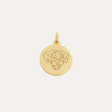Load image into Gallery viewer, Solid Gold Round Pet Portrait (Charm only)
