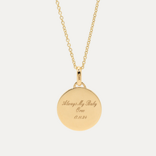 Load image into Gallery viewer, Solid Gold Round Pet Portrait Necklace
