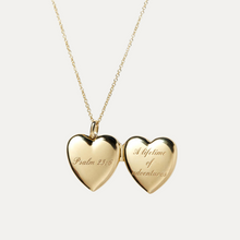 Load image into Gallery viewer, Solid Gold Heart Locket  [1 photo + engraving]
