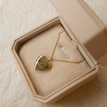 Load image into Gallery viewer, Solid gold heart locket 
