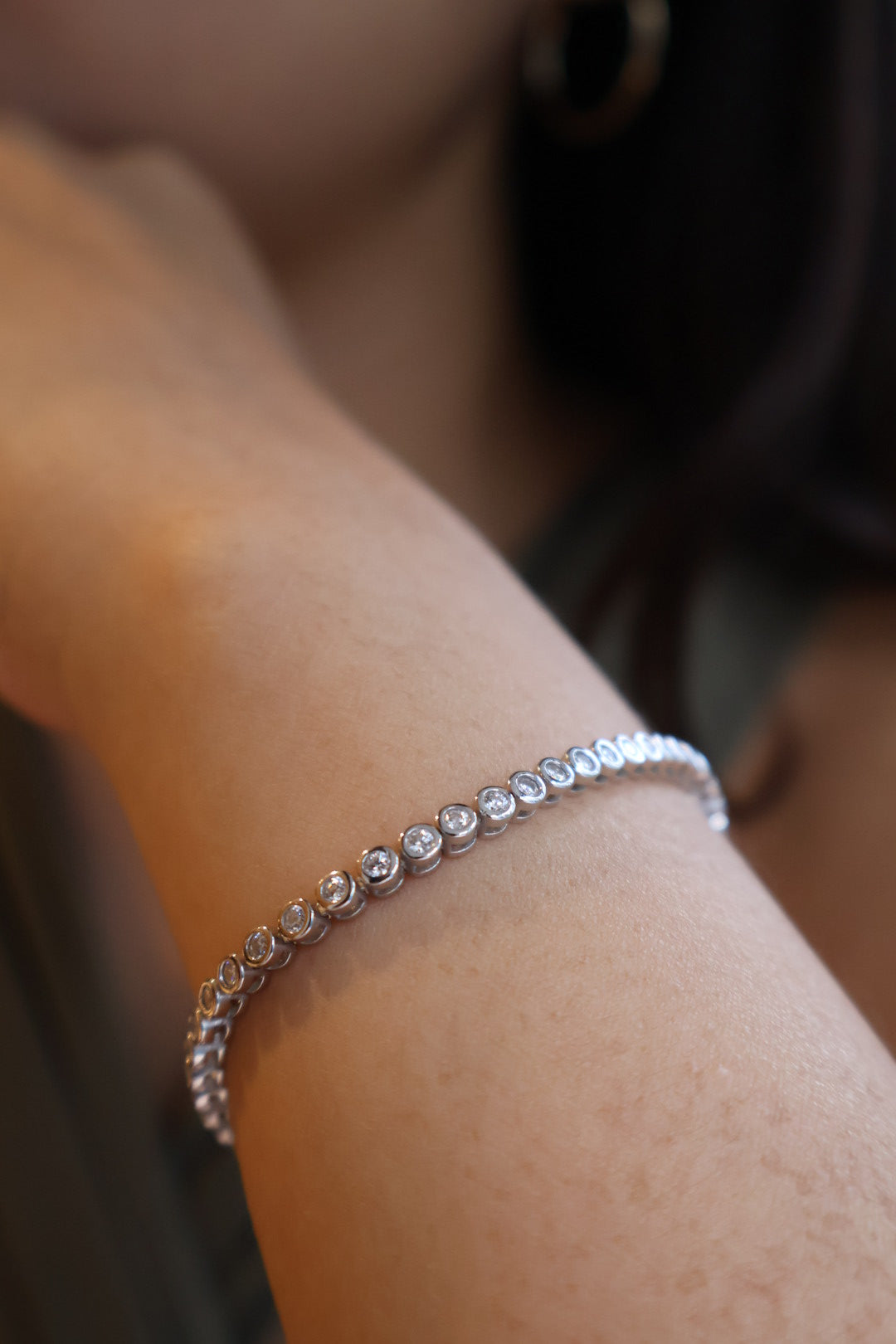 Full Moissanite Bezel Tennis Bracelet [2mm]