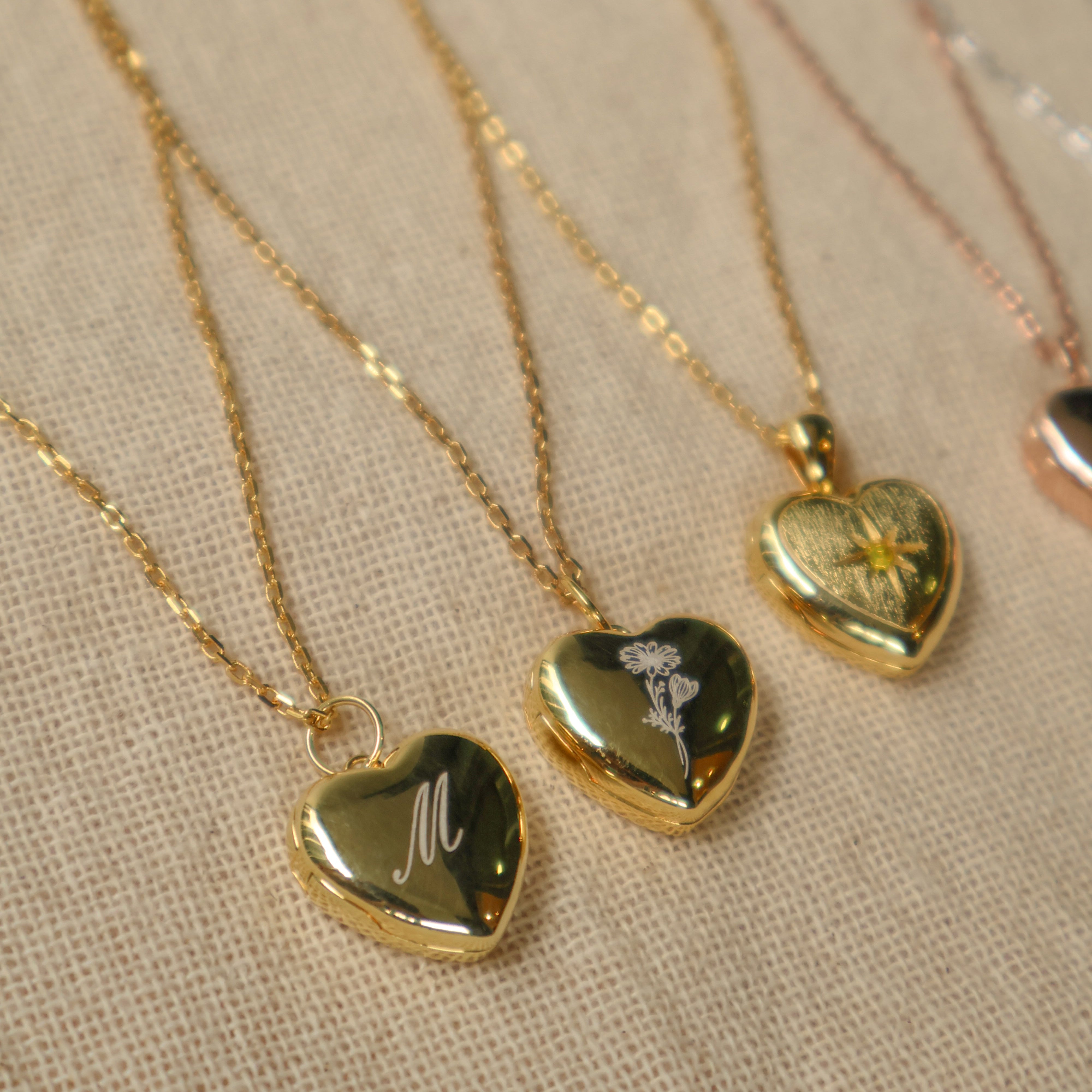 Script Initial Locket [2 photos + engraving]