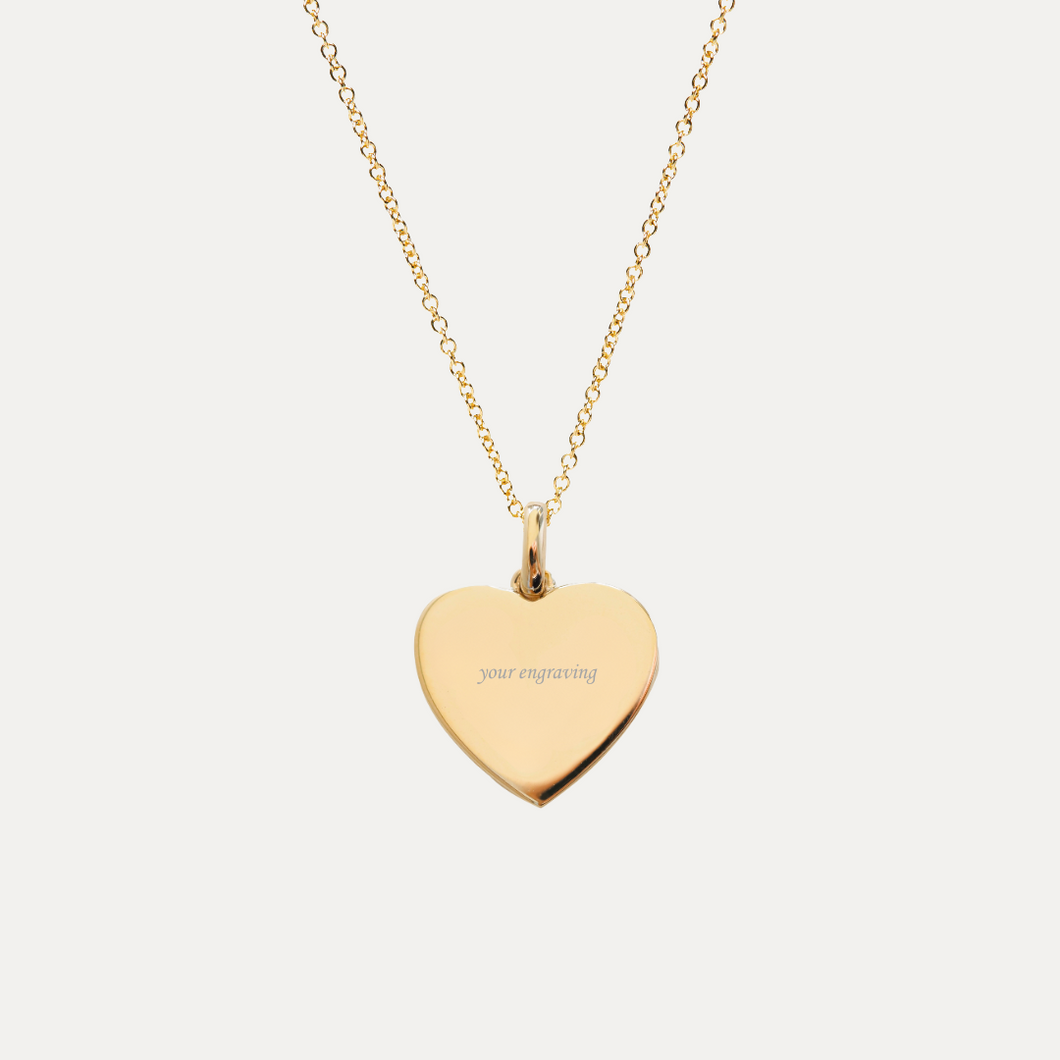 The Heart Engravable Necklace [10mm]
