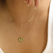 Load image into Gallery viewer, Solid Gold Heart Hand and Footprint Necklace
