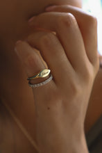Load image into Gallery viewer, Solid Gold Solace Wave Signet Ring
