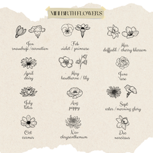 Load image into Gallery viewer, Mini birth flower necklace [Engrave]
