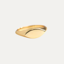 Load image into Gallery viewer, Solid Gold Solace Wave Signet Ring
