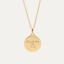Load image into Gallery viewer, Solid Gold Round Paw Print Necklace
