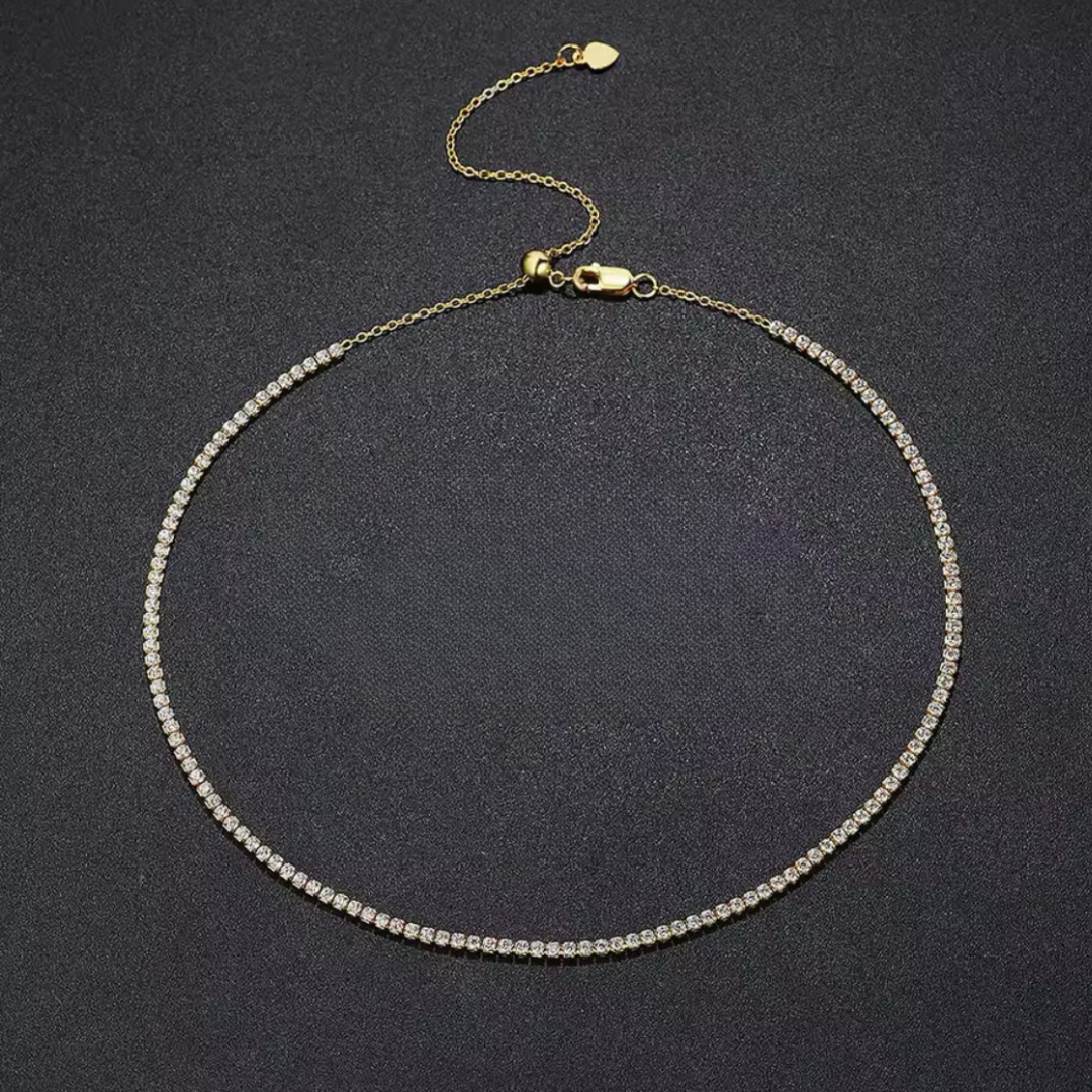 Full Moissanite Tennis Necklace [2mm]