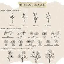 Load image into Gallery viewer, Birth Flower Bouquet Locket [2 photos + engraving]
